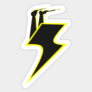 Lightning bolt With two chimneys with pollution Sticker